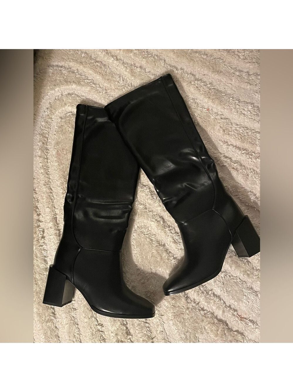 Black Knee High Women's Boots - Picture 5 of 15